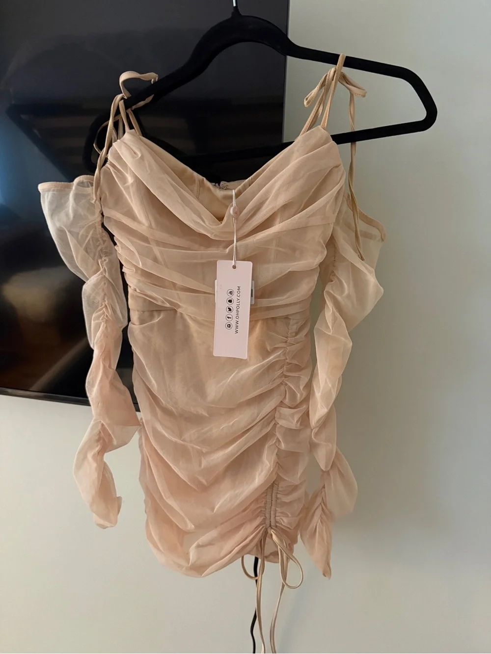 Oh Polly Mesh Mini Dress- New with Tags size UK 6 - Picture 2 of 4